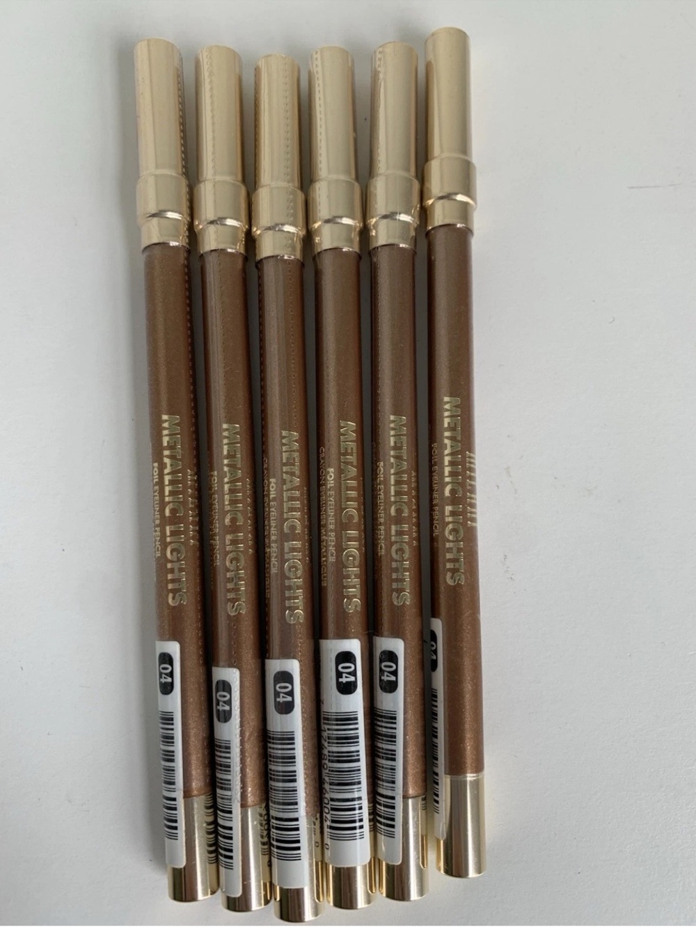 Milani Metallic Lights Foil Eyeliner Pencil 04 Bronze Gleam lot of 6